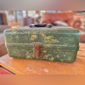 Vintage Green Plano Tackle Box With Contents
